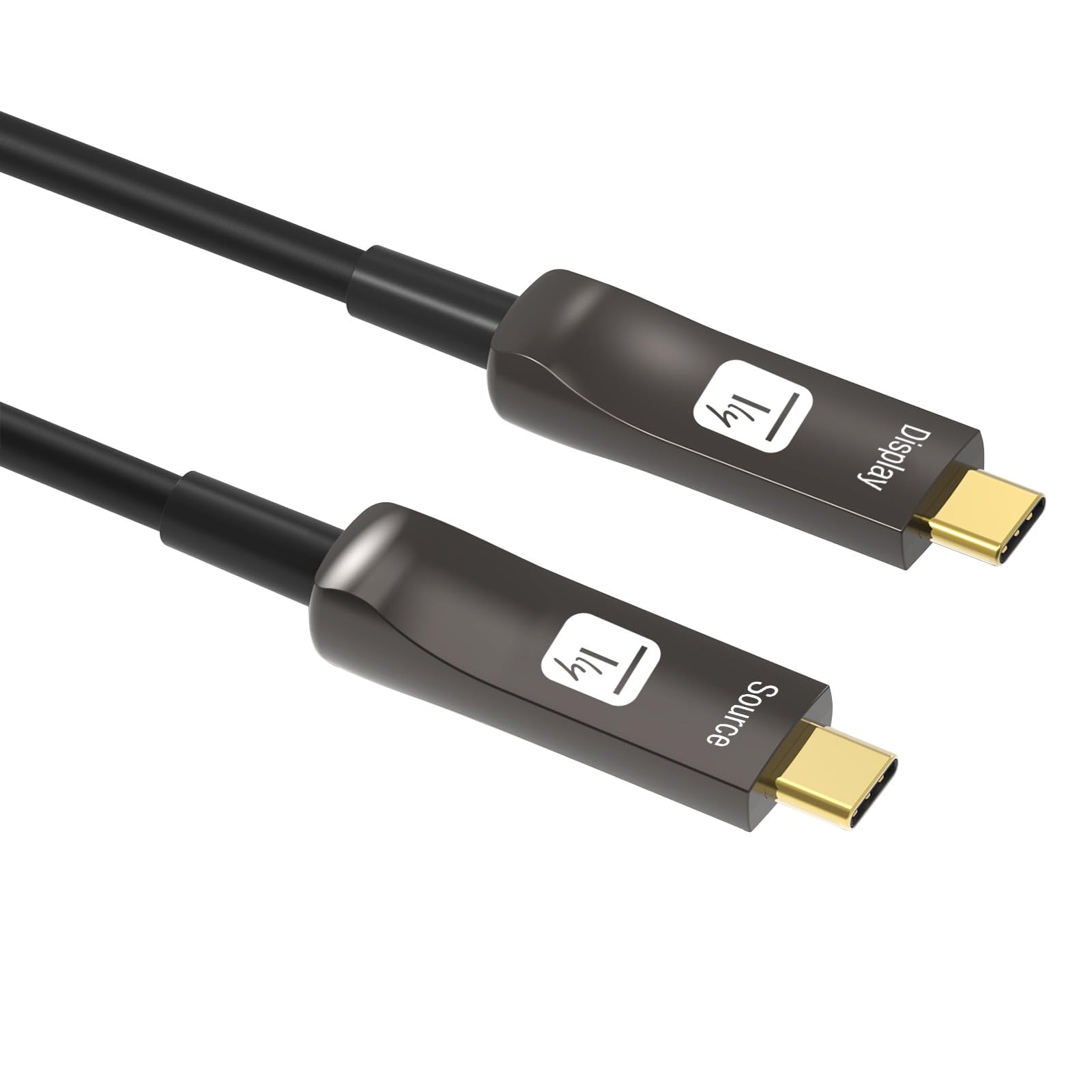 Techly 367614 Cavo Audio/Video Ottico Attivo USB-C™ M/M AOC Fibra Ottica 4K 20m Nero