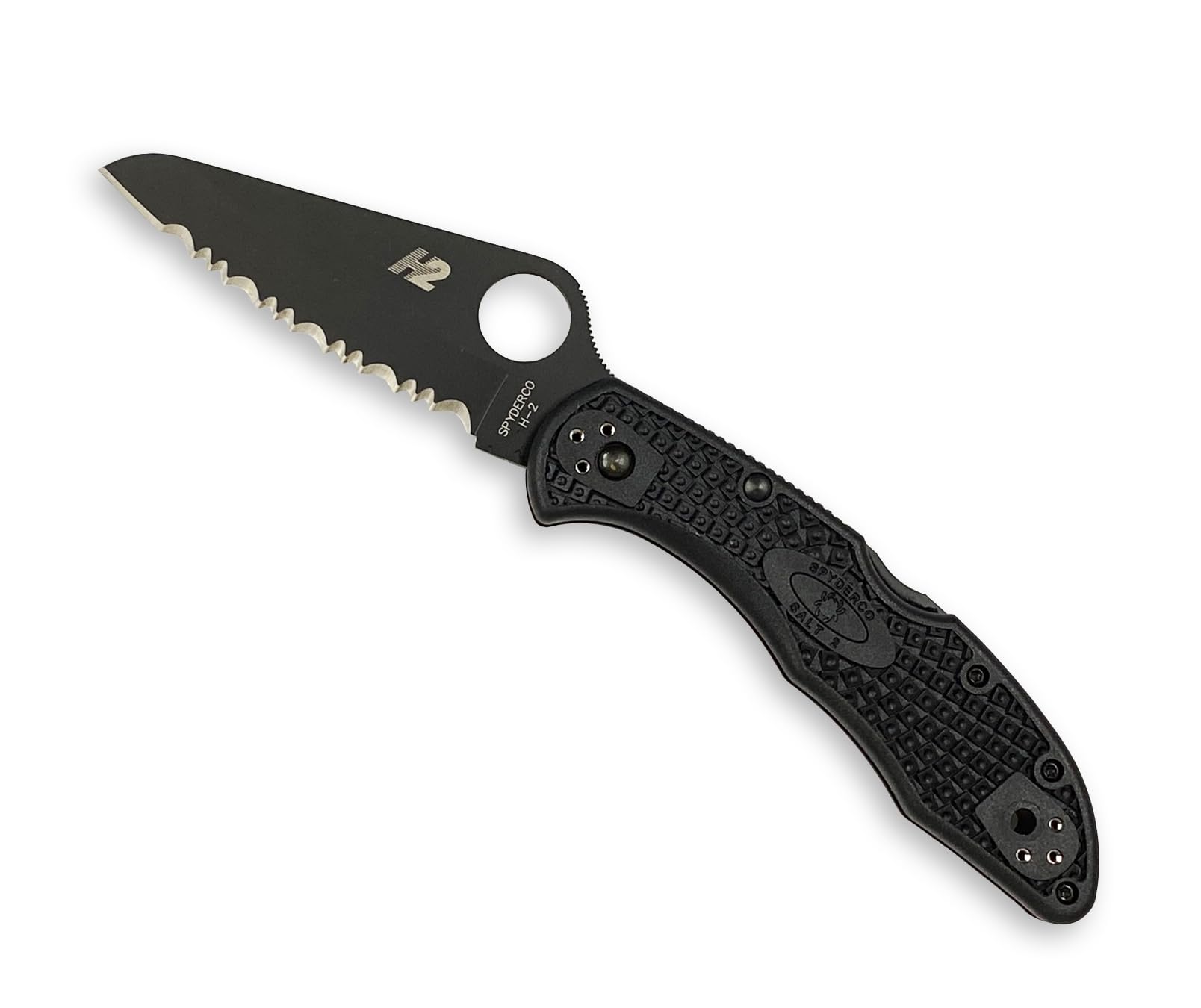 スパイダルコ(Spyderco) ソルト２ オールブラック H-2 波刃 C88SBBK2
