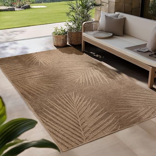 Carpetsale24 Tapis d intérieur et d extérieur Robuste, résistant aux intempéries et Facile à Entretenir, au Look Naturel en Jute, idéal pour Salon, Cuisine, terrasse, Jardin et Balcon, 200x290 cm