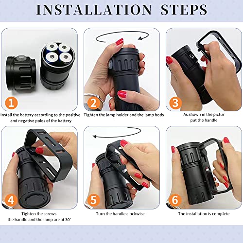 Diving Flashlight 18000Lm Ipx8 Waterproof Torch Scuba Dive Led Flashlight For Diving Instructors, Scuba Divers, 100M Underwater Diving #TOP5