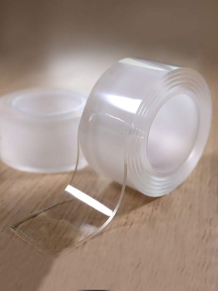 Image of Double Sided Tape -3 Meter Multipurpose Double Sided Tape - Adhesive Tape, Heavy Duty, Heat Resistant, Multi-Functional, Removable, Washable, Anti-Slip Gel Nano Grip Tape (grip tape)