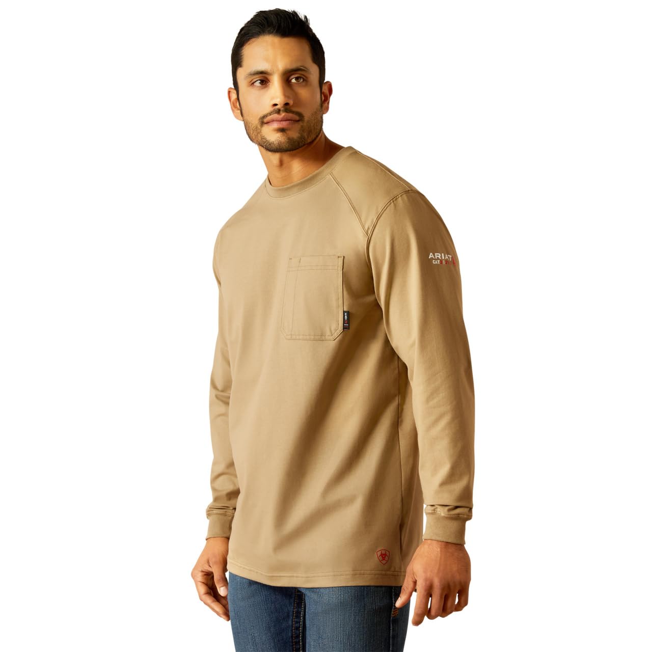 ARIAT Men's Fire Resistant Pima T-Shirt, Field Khaki, 3X-Large Tall