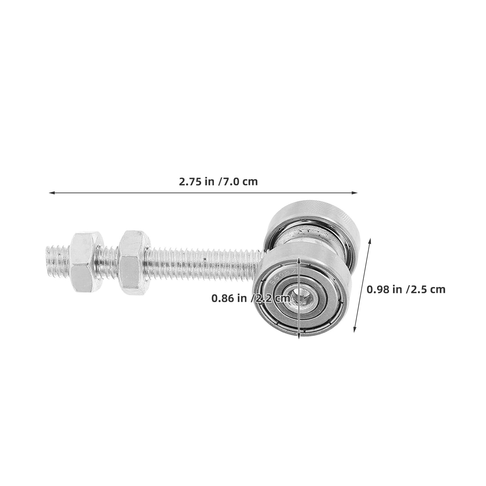 Ensemble De 4 Galets De Rail De Porte Coulissante Roulettes À Double Roulement Pour Porte De Grange Support M8X60 Pour Placard Penderie Et Garage