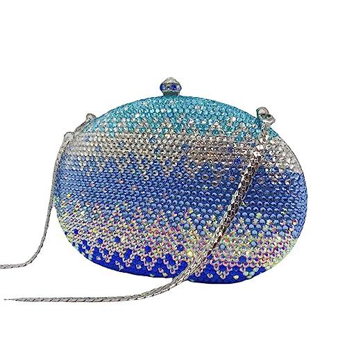 Sac à main en strass de luxe à reflets changeants et base stable cloutée - 2