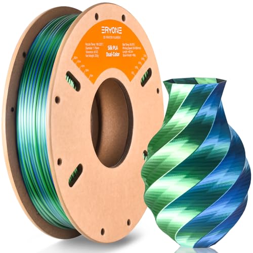 ERYONE PLA Silk Shiny 3D Drucker Filament 1.75mm, Dual Silk PLA Filament, Seide Zweifarbiges PLA +/-...