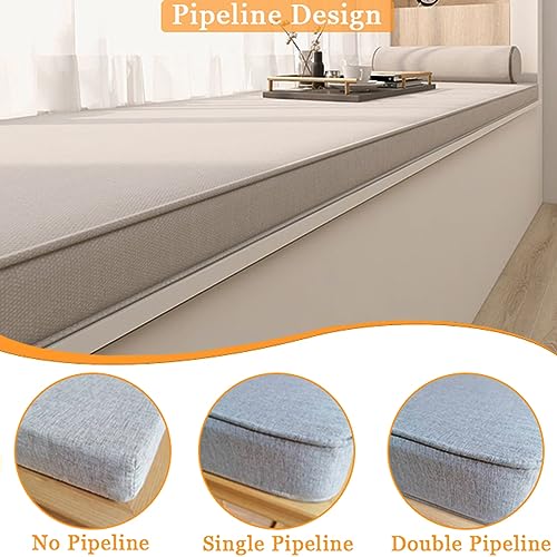 Custom Size Bench Cushion,Window Seat Cushions Indoor,Bench Cushions For Indoor Furniture,70D Thickened Foam Bay Window Cushion,Custom Outdoor Waterproof Cushion,Garden Patio Non-Slip Bottom Bench Pad #TOP4
