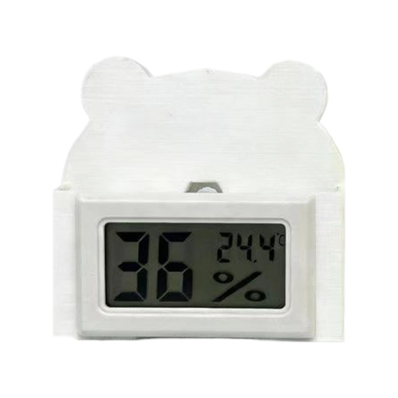 Buxuaaaa White Digital Thermometers Hygrometer For Bird Cage With Real Time And Accurate Readings Measurement Gauge