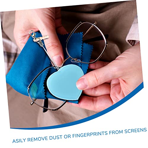 NUOBESTY 4piezas Macarrón Forma De Corazón para Limpiar Pantalla Toallitas Limpiadoras De Lentes Paños De Limpieza para Dispositivos Electrónicos Herramienta para Limpiar Anteojos - imagen 2