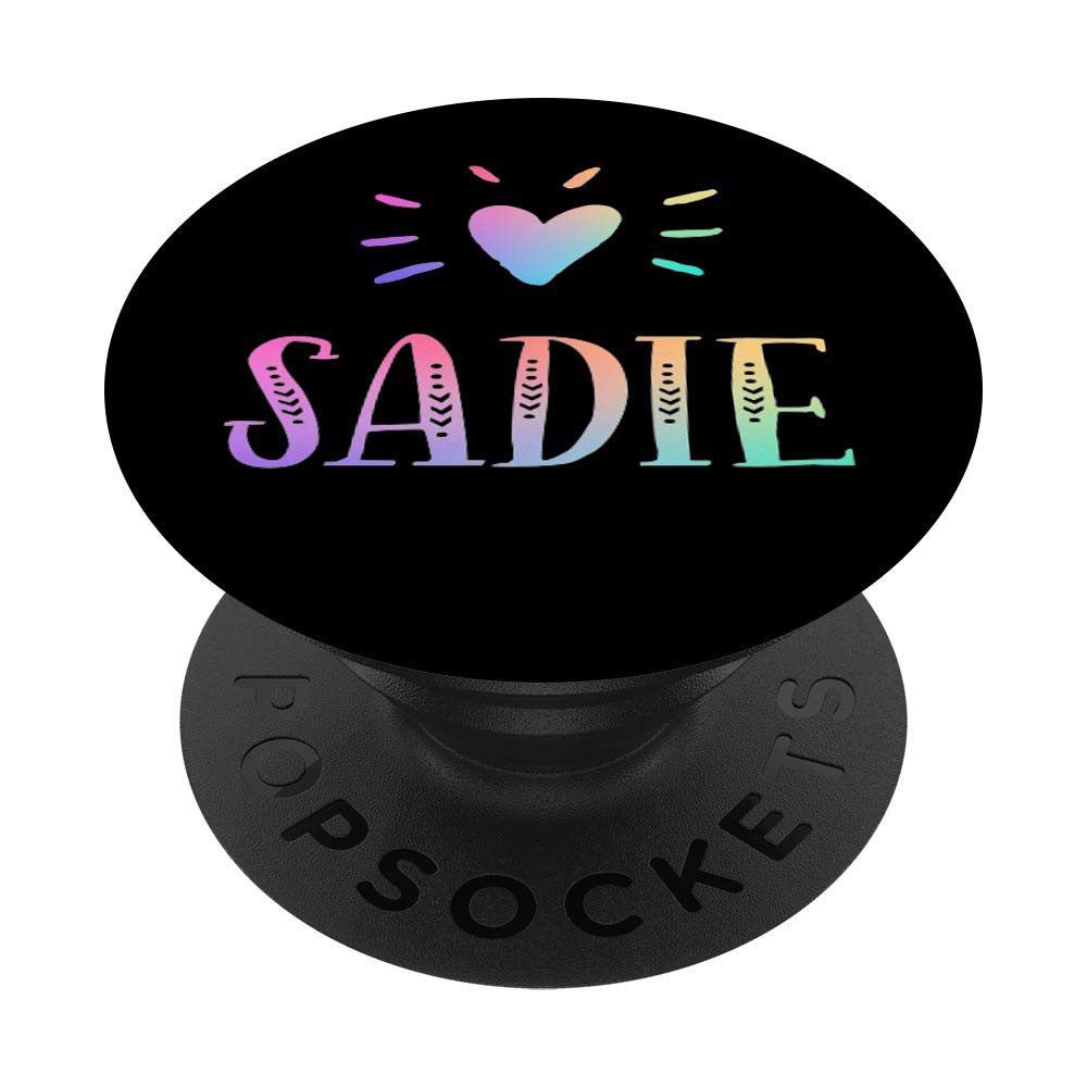 Amazon.com: Sadie Gift Heart Rainbow Watercolor Love Heart Name Sadie  PopSockets PopGrip: Swappable Grip for Phones & Tablets : Cell Phones &  Accessories