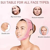 Vista 7 de Mascarilla de elevación de línea V de ROWMATE con correa de barbilla para dormir, mascarilla de elevación de línea V para mujeres, ejercitador