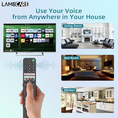 Image of Lambcare Compatible for Soni TV Remote Replacement for Bravia & All 2019-2023 Soni XR /XBR /KD Series 4K LED OLED Google /Android Smart TVs with Voice Command - 1-Year Full Warranty