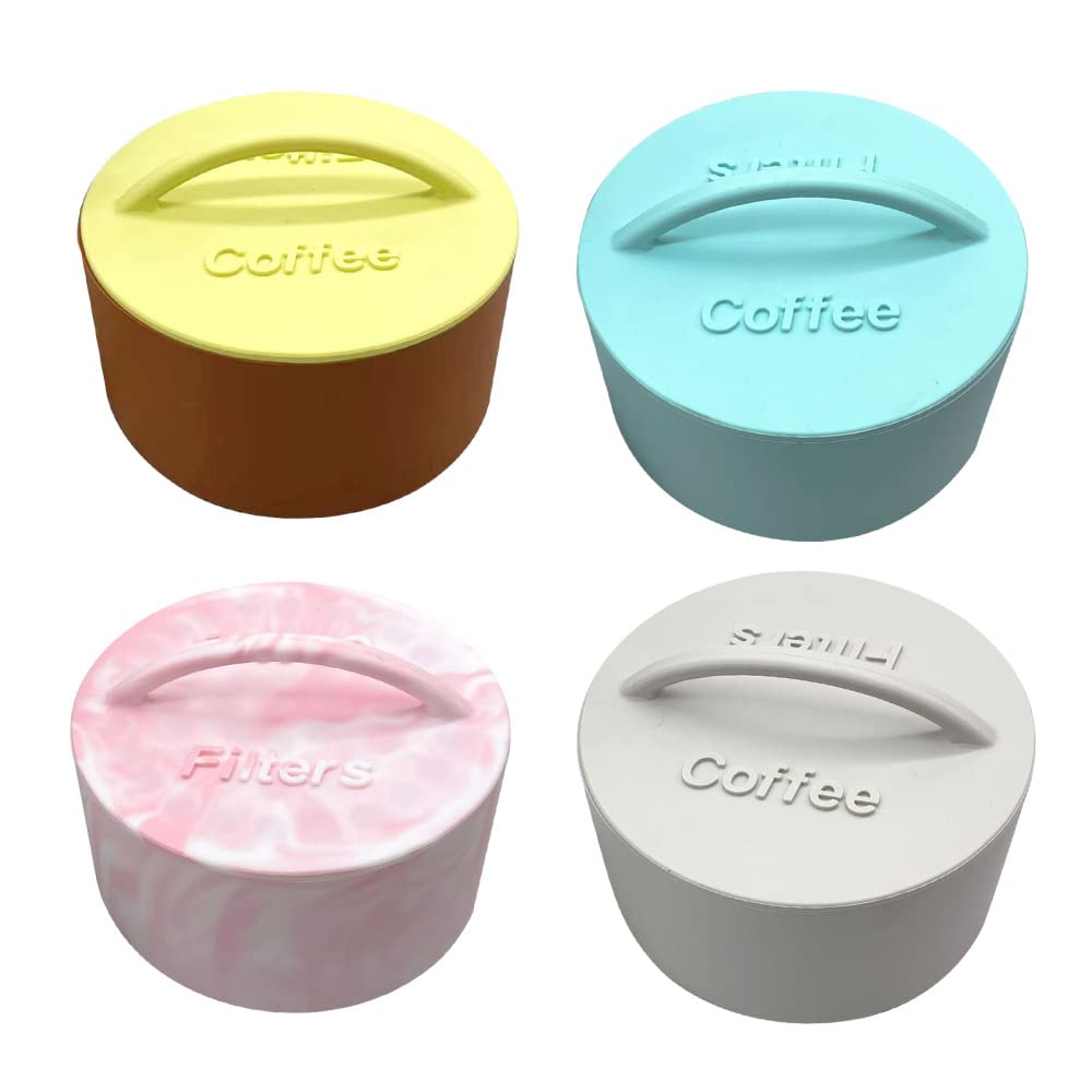 Supporto Per Filtri Caffè In Silicone Con Coperchio: Organizer Da Bar, Capiente E Antiscivolo (grigio) - 4