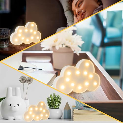 Night Light for Kids, Cloud LED Lamps for Boys and Girls Bedroom Desk Wall Decor, Kawaii Beside Nursery Nightlight, Cute Stuff Light Gifts for Breastfeeding Toddler Baby (Multi-Shape) - Image 7