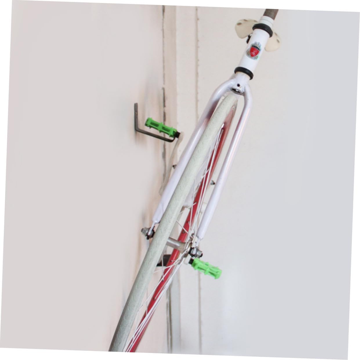 2sets Garage Bike Mount Skid Bicycle Stand Easy Install Space Saving Cycle Accessory