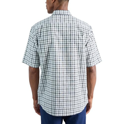 Haggar Men's Life Khaki Short Sleeve Button-Down Casual Linen Shirt2