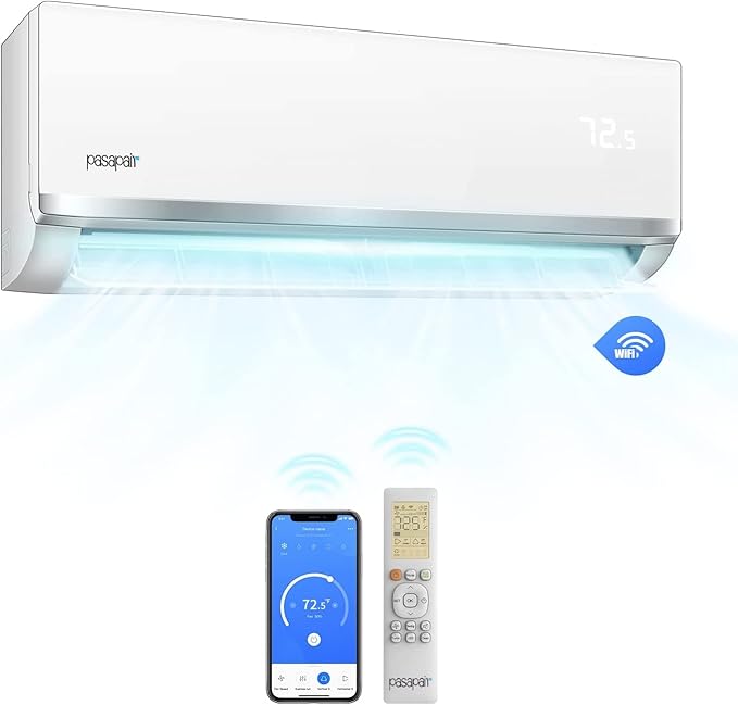 pasapair 12,000 BTU WiFi Mini Split AC/Heating System 20