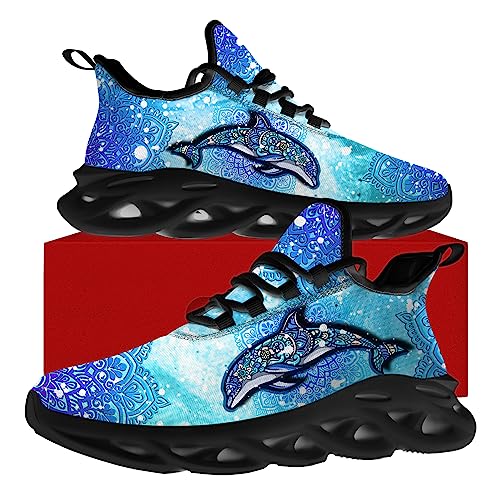 Dolphin Shoes for Women Men Road Running Walking Tennis Breathable Lightweight Sneakers Animal Shoes Gifts for Men Women4
