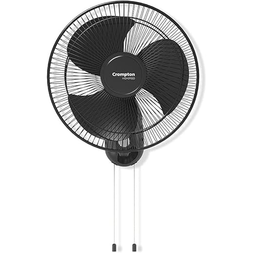 Crompton Torpedo High Speed 12 300mm Wall Fan Black