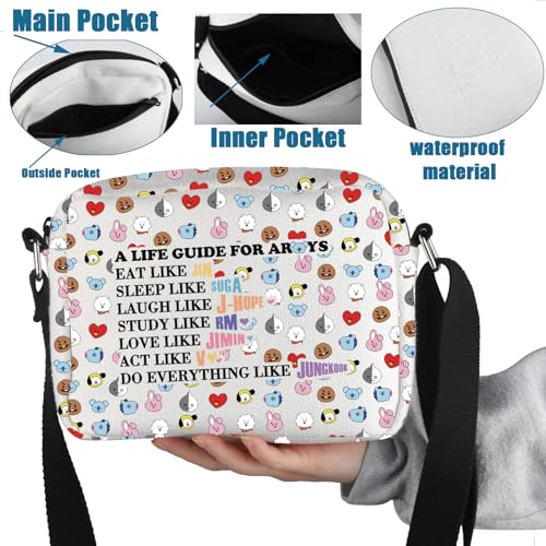 PXTIDY Korean Group Cartoon Crossbody Bag Singer Korean Group Characters Gifts Merch Music Team Members Fan Gift3