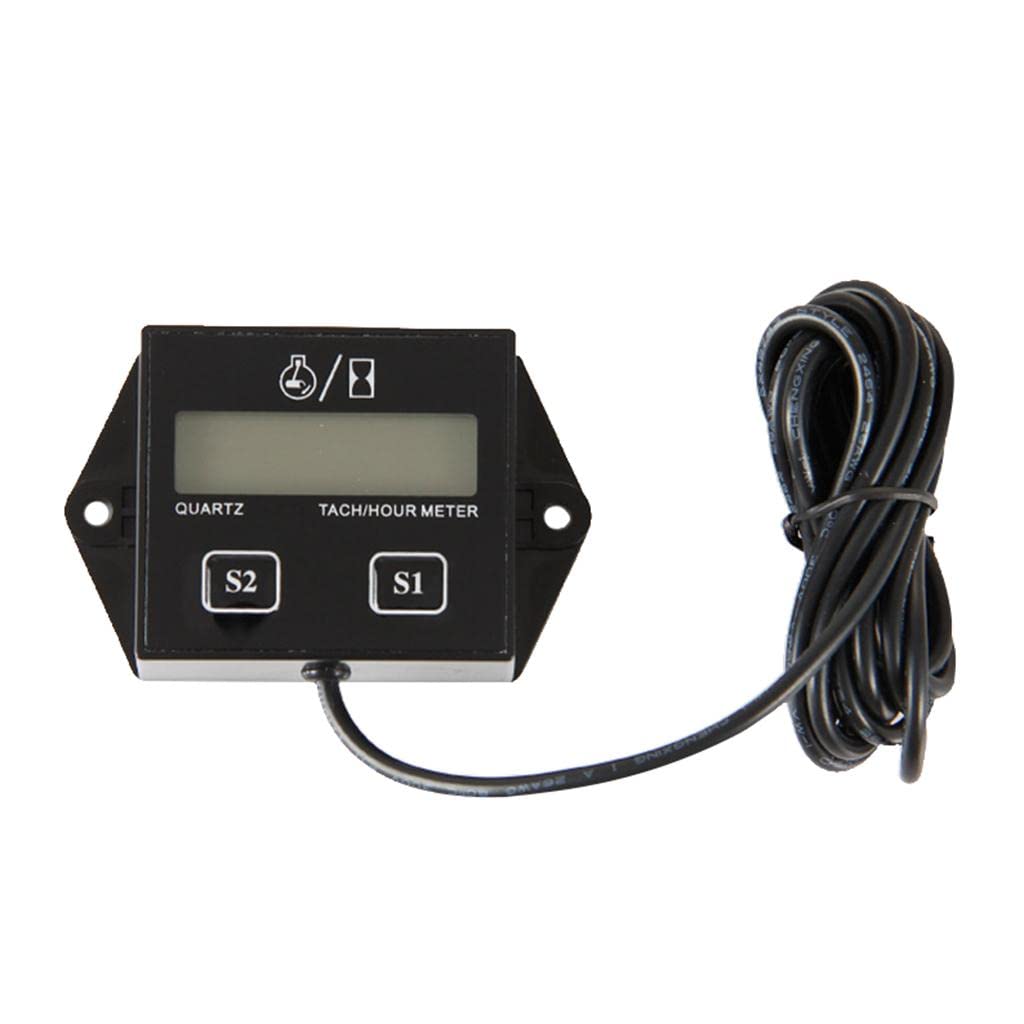 CALANDIS™ Tachometer Digital RPM Hour Tach Meter LCD Display for Bike Motorcycle Boat | Parts & Accessories | Car & Truck Parts | Gauges | Tachometers