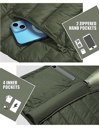 Image of Pioneer Camp Mens Lightweight Packable Puffer Jacket Hooded Insulated Thermal Puffy Winter Jackets for Running Travel