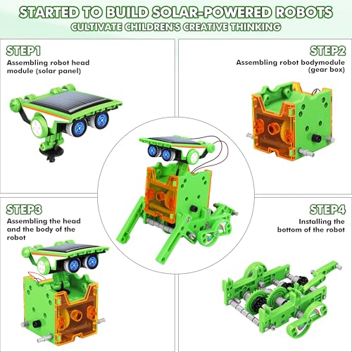 Image of Bottleboom STEM 13 in 1 Education Solar Power Robot Toys for 8-12 Year Old Boys Science Kits Educational Toys for Kids Robotic Experiments Birthday Gifts for 8 9