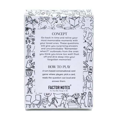 Image of FACTOR NOTES adults Conversation Card Game: Memory Lane