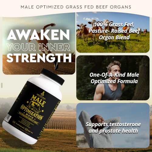 Ancestral Supplements Mofo Men's Beef Organ Capsule Supplement, 180 Ct