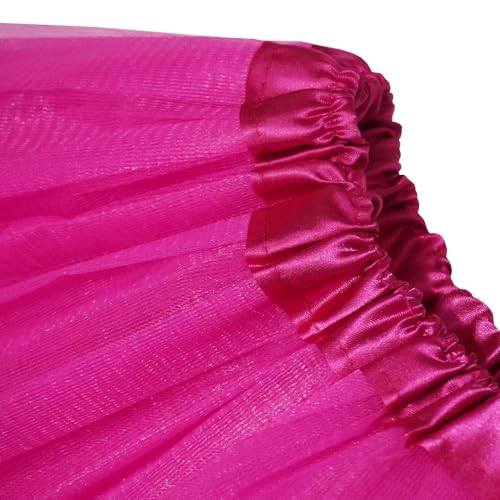 Women's 5-Layer Tulle Tutu Skirt, Adult Dance Ballet Tulle Dress,Teens Halloween Cosplay Running Tutu