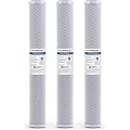 Hydronix HX-CB-25-2010/3 Universal NSF Coconut Activated Carbon Block Water Filter, 2.5" x 20" - 10 micron - 3 Pack