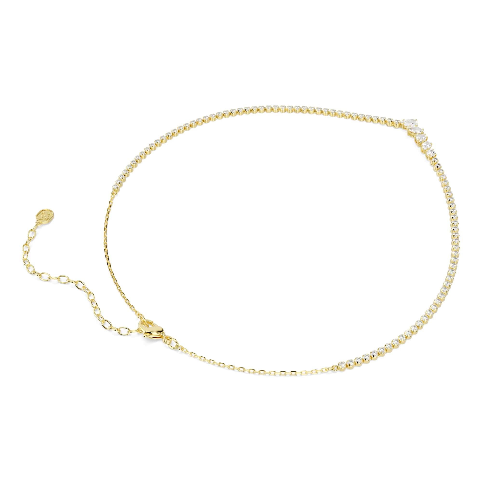 Swarovski Mesmera Collier, Tailles Mixtes, Blanc, Finition Dorée 18 Carats