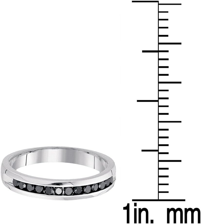Dazzlingrock Collection 0.25 Ctw 10K Real Solid Gold Round Black Natural Diamond Women Wedding Ring Band - Image 5
