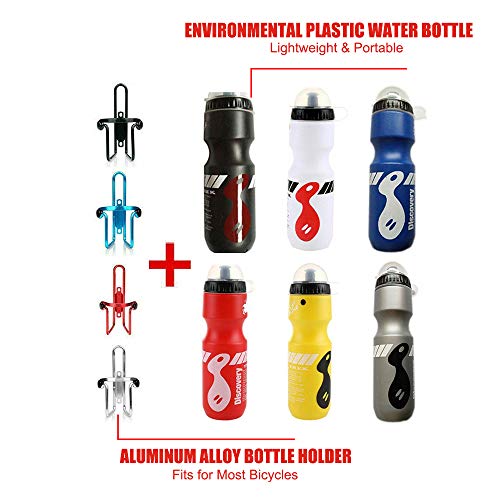 Andoer Garrafa de água de bicicleta com porta-gaiolas de alumínio e parafusos leves para atividades