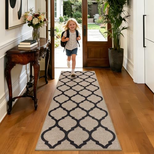 TUKDAK Weben Teppich Läufer Flur rutschfest 50x150cm, Waschbar Küchenteppich, Flurläufer Modern, Teppichläufer, Küchenläufer, Flur Teppich… – Ansicht 2