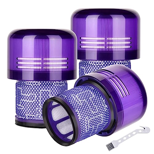 Leadaybetter Filter Replacement for Dyson V11 SV14 SV15 SV17 SV28 Animal Extra Torque Drive Complete V15 SV22 SV47 Detect Submarine Vacuum Compare to Part 970013-02 3 Pack