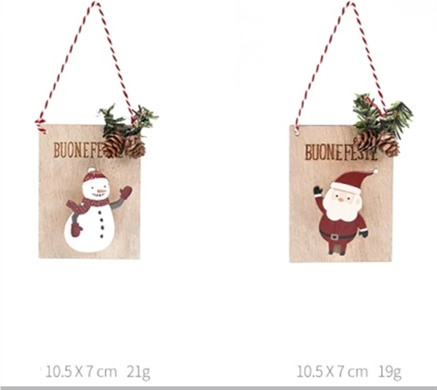 Christmas Decorations Christmas Wooden Photo Folder, Christmas Tree Pendant, Santa Claus Snowman Ornament Small Gift Winter Tabletop Ornaments Dinner Party Supplies (Color : D)