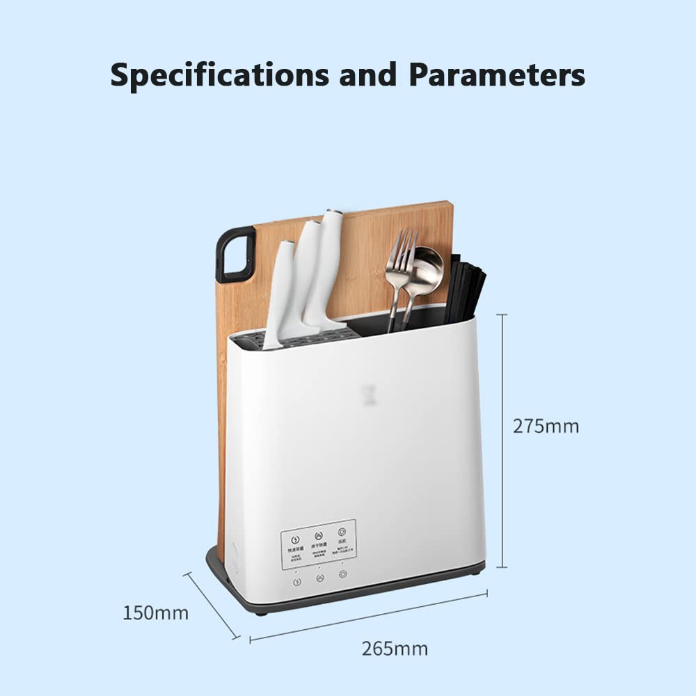 Tablero de Corte de Cuchillas Esterilizador, Secador de hogar Utensilios de Cocina Tablero de Corte de Rack, Cocina Multifuncional de Cocina Mueble de desinfección de Herramientas Limpiador