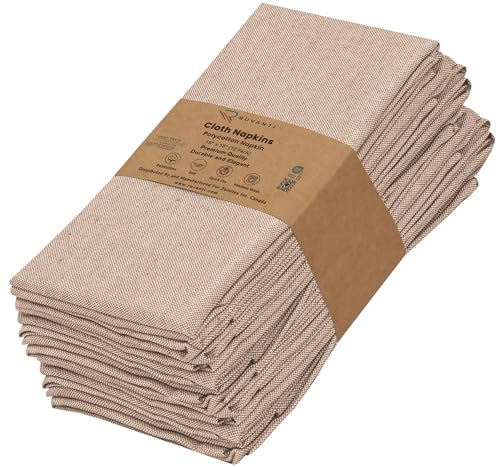 Ruvanti Cloth Napkins Set of 12, 18x18 Reusable...