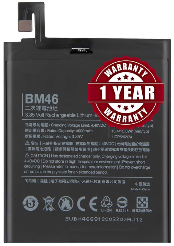 Image of Original BM46 Battery Compatible with Xiaomi Redmi Note 3 - (4050.mAh) - 1 Year Warranty JK1