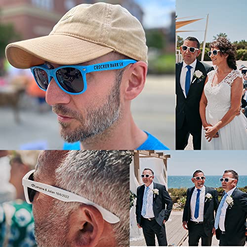 GZLDGIFTS Personalized Sunglasses Bulk Party Favors Adult Gifts Custom Wedding/Bachelor/Birthday/School Graduation/Bridal/Groomman/Company Personalized Party Sunglasses Gifts For Guests (100PC Black)4