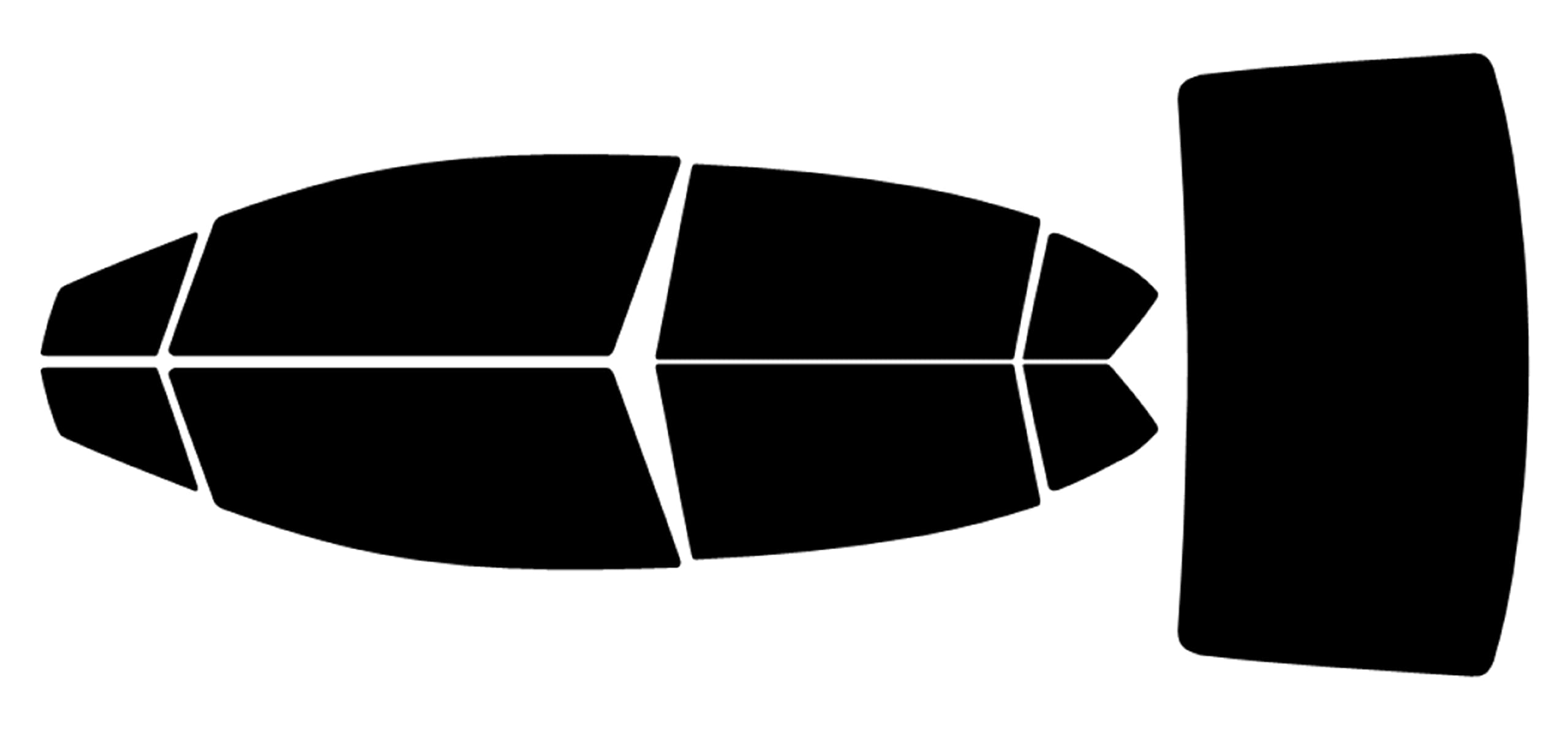 Trueline Automotive Precut Car Window Tint Compatible with Honda Civic Sedan 2012-2015 - 20% All Side and Back Windows - Window Tint Film - Pre Cut Window Tint for Car Windows - Tint Kit