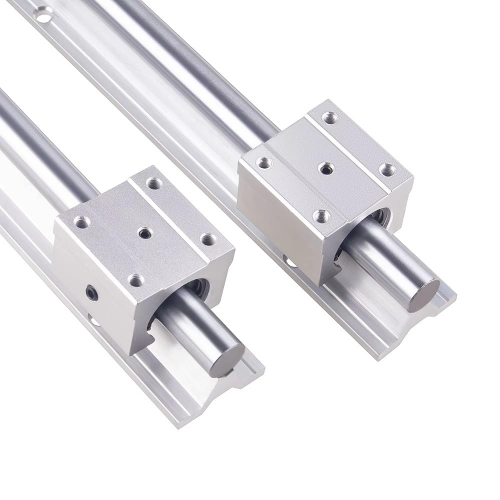 YINUK 2 Sets of Linear Motion Slides, SBR20 Linear Guides and 4 Pieces of SBR20UU Linear Slides(700mm)