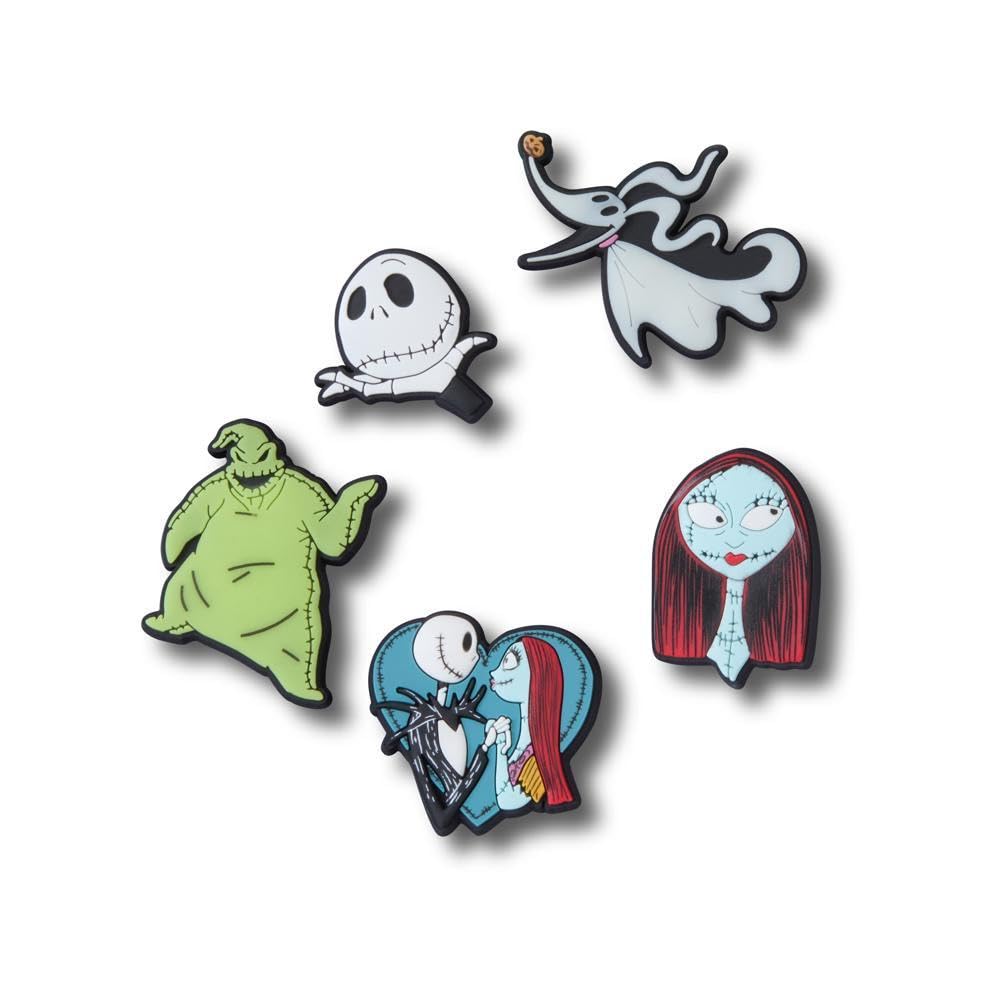 Crocs Unisex Nightmare Before Xmas 5-pak zawieszek do butów, wielokolorowe, jeden rozmiar, wielobarwny, Rozmiar Uniwersalny