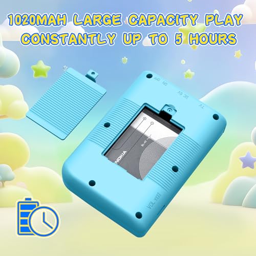 Image of Retro Gaming Console, Built-in 400 Classic Retro Game Console, 3.0 Inch IPS Screen Retro Handheld Game Console, 1020mAh Rechargeable Battery, Portable Arcade Video Gaming Console, Light Blue