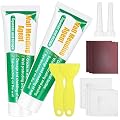 Drywall Repair Kit, Drywall Hole Patch Kit Spackle Puddy Wall Repair Large Hole Patch Kit, Wall Mending Agent with Scraper Easy to Fill The Holes for Home Wall, Plaster Dent Repair - 2 Pcs