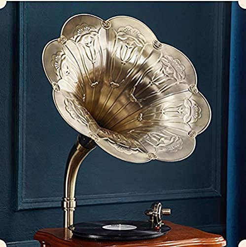 SXLCKJ Tourne-Disque, Gramophone, Tourne-Disque Vinyle Style rétro Big Horn Antique Gramophone en Bois avec Support de… - Les Beatles, Paul McCartney, John Lennon, RIngo Starr, George Harrison SXLCKJ Tourne-Disque, Gramophone, Tourne-Disque Vinyle Style rétro Big Horn Antique Gramophone en Bois avec Support de… – Image 7