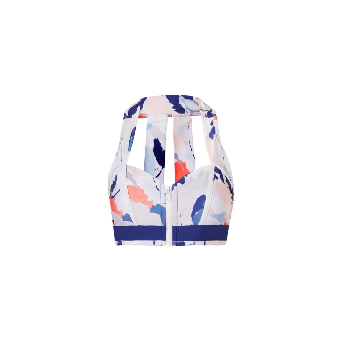 MF-Sea® Jackie Bikini, Wielobarwny nadruk, Bikini z wycięciem Halter, zamknięcie na zamek błyskawiczny, tkanina poliestrowa i Elastan, idealna do pływania, surfingu, innych sportów wodnych. M
