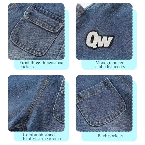 Combinaison denim bébé anti irritation avec pantalon jean doux - 5