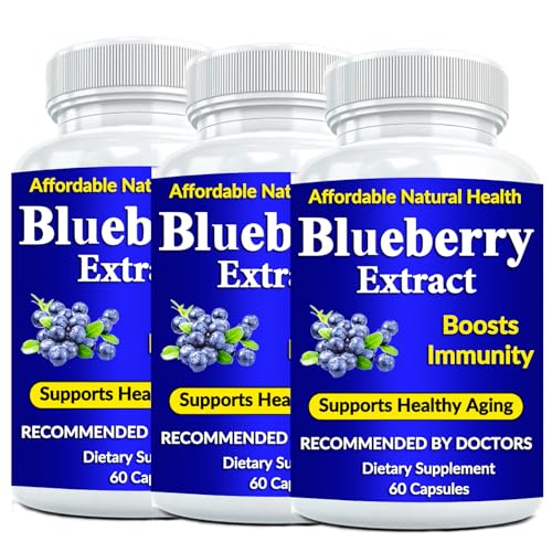 Heaven's Gate Blueberry 10:1 Extract, 10,000 mg Strength, 180 Capsules, 6 Month Supply, Concentrated and Standardized 10X Whole Fruit Extract, All Natural, Non-GMO and Gluten Free