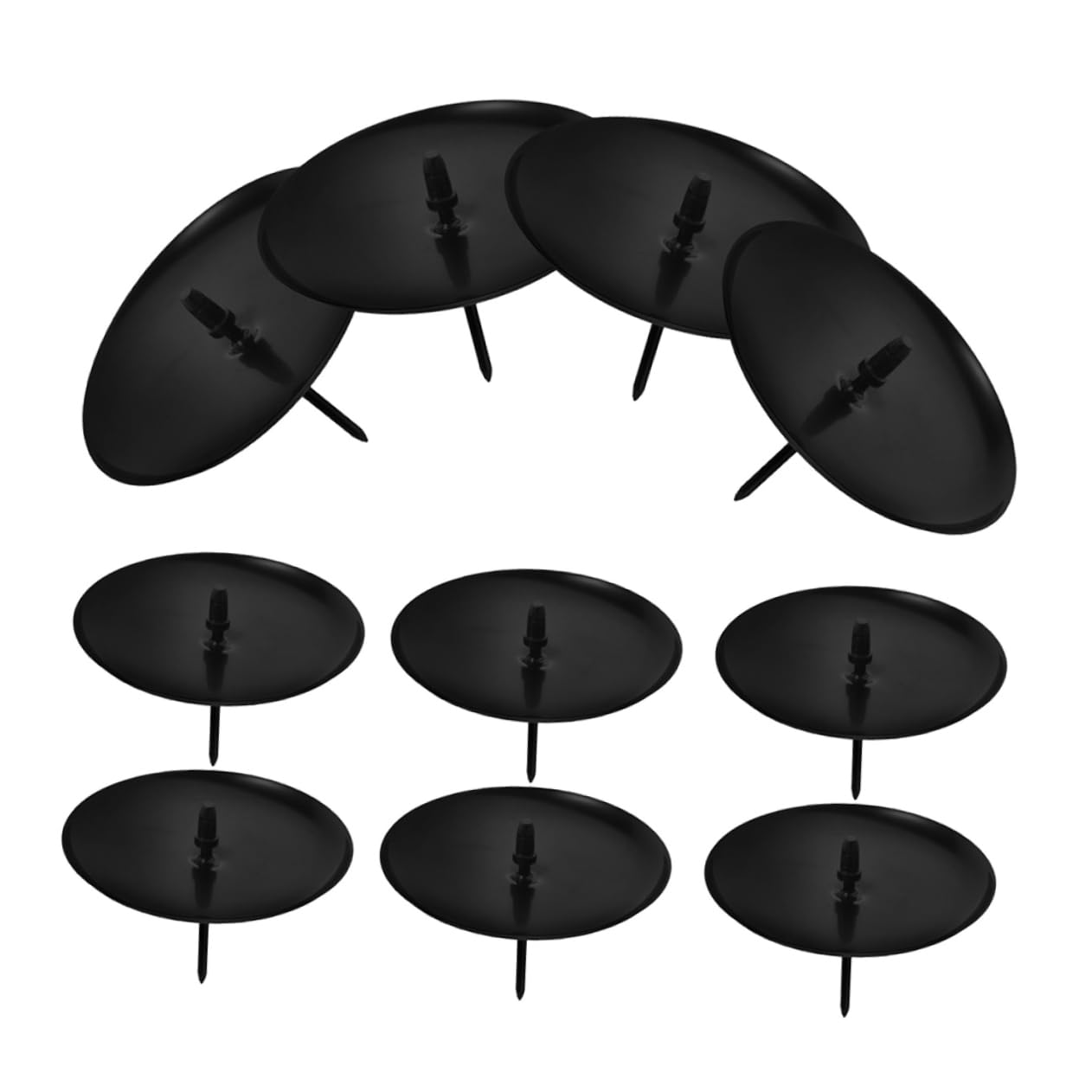 GOOHOCHY 10pcs Elegant Candle Holders Handmade Round Candle Plate for Romantic Dinners Christmas Advent Wreath Tealight Stand and for Home Decor